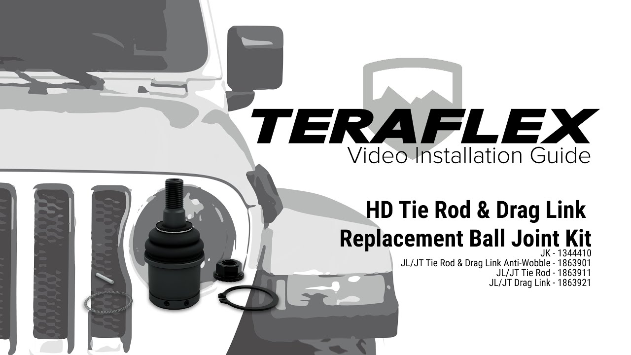 Watch video HD Tie Rod & Drag Link, Replacing a Ball Joint | TeraFlex Now HD Tie Rod & Drag Link, Replacing a Ball Joint | TeraFlex