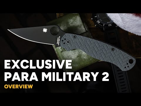 Spyderco Para Military 2 - Black DLC Rex 76 - Brick Texture Dark