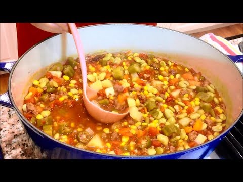 How to Make Hearty Southern Vegetable Soup with Beef