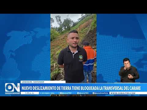 Familias incomunicadas por deslizamiento en el sur de Santander