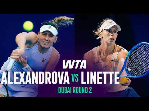 Ekaterina Alexandrova vs. Magda Linette | 2026 Dubai Round 2 | WTA Match Highlights