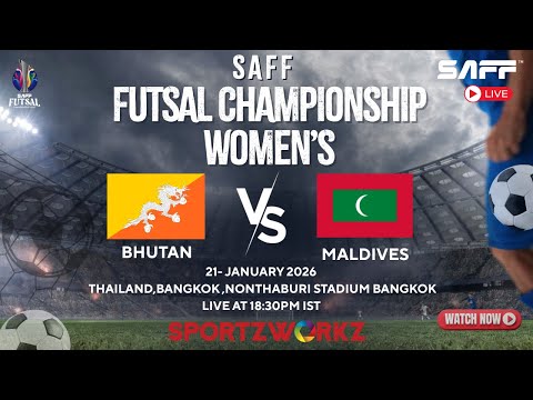 LIVE |SAFF Women’s Futsal Championship 2026 | Day 5 – Match 3 | Bhutan vs Maldives