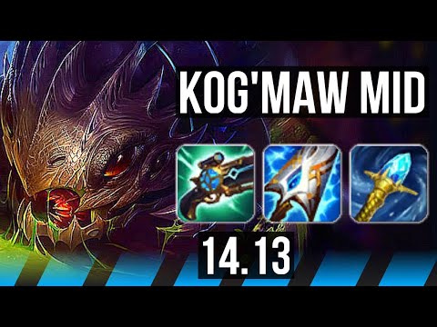 KOG'MAW vs CORKI (MID) | 14/3/7, 700+ games, Godlike | EUW Master | 14.13