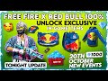 FREE FIRE X RED BULL COLLABORATION FREE REWARDS FF X RED BULL FREE FIRE 20TH OCTOBER NEW EVENTS