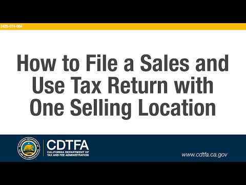 How to File a Sales and Use Tax Return with One Selling Location