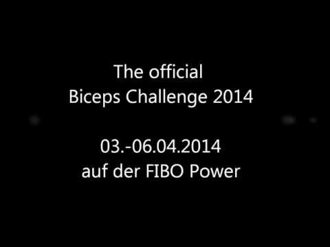 Personalcoach Michael Blum´s Bizeps Challenge auf der Fibo 2014 bei BioTechUSA