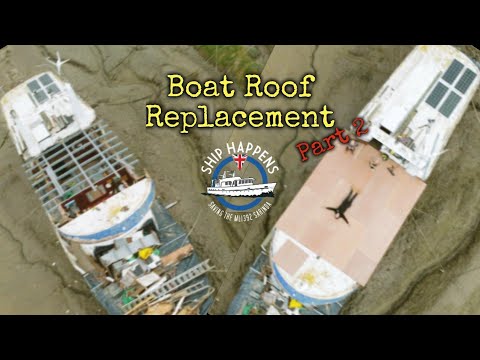 Ep 67 Part 2 - Replacing The Boat Roof - Beams and Marine Plywood
