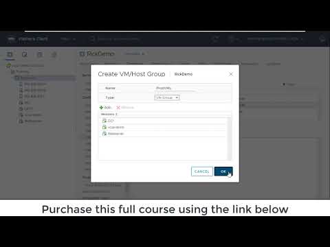 vSphere 7 DRS Affinity Rules, Groups, and VM Overrides from TrainerTests.com