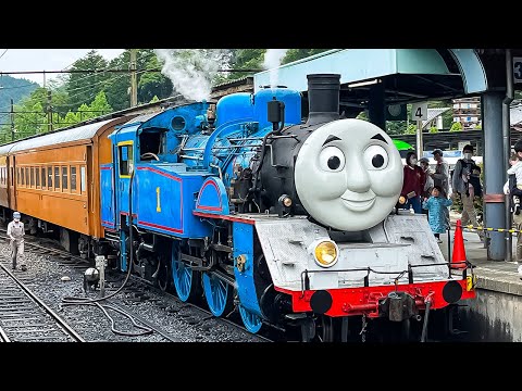 Riding a Real Thomas the Tank Engine in Japan | Oigawa Railway "Day Out With Thomas"