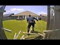 Officer Runs Through Fence To Catch Fleeing Suspect During Foot Pursuit