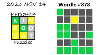 2023 NOV 14 - Wordle 878 Solve (no commentary)