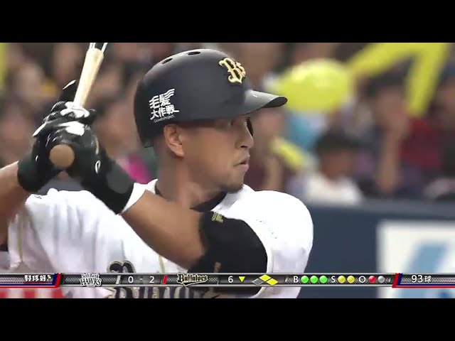 【6回裏】バファローズ・中島 逆方向への2点タイムリー2ベース!! 2016/8/9 Bs-H