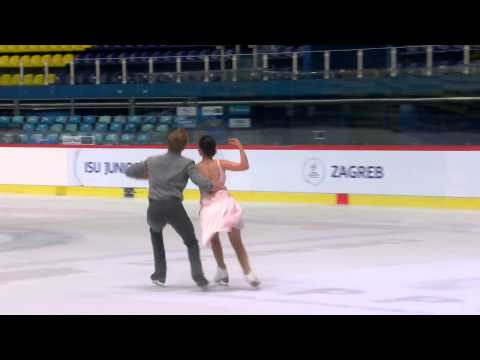 ISU 2014 Jr Grand Prix Zagreb Free Dance Audrey CROTEAU-VILLENEUVE / Jeff HOUGH CAN