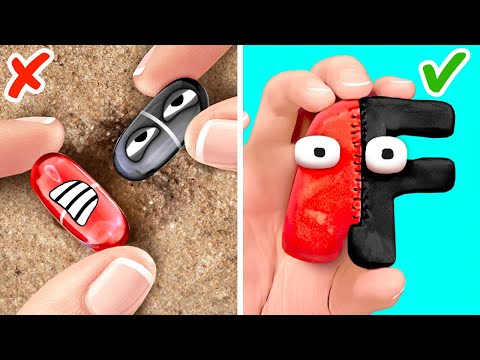 I Made Alphabet Story Letters in the Sand 🤩 *Poor vs. Rich Letter Transformation*