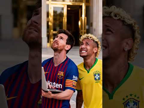 RONALDO LOST HIS HAIR?! 😱💨 Messi & Neymar Reaction! 😂 #shorts