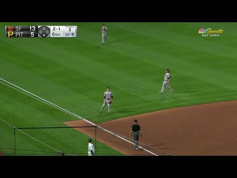 SF@PIT: Slania retires first batter in MLB debut