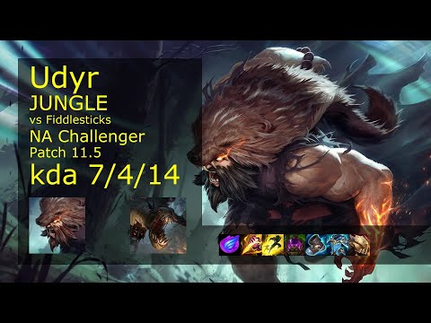 Udyr vs Fiddlesticks Jungle - NA Challenger 7/4/14 Patch 11.5 Gameplay
