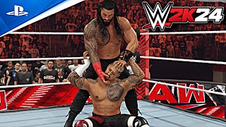 WWE 2K24- Roman Reigns vs Solo Sikoa - Tribal Combat | PS5™ [4K60]