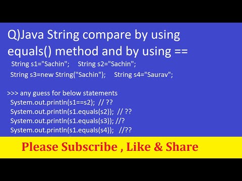 Java String compare by using equals method and == Operator