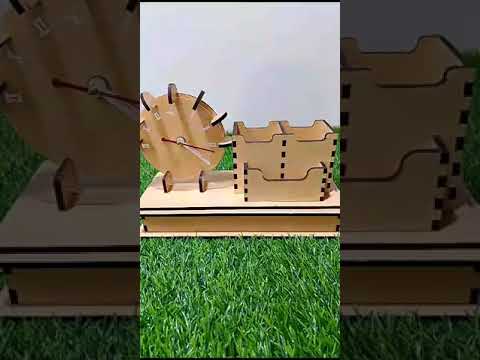 Brown pen stand wooden multi purpose desk organizer, for pro...