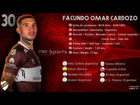 Facundo Cardozo #30 // Lateral Izquierdo - Side Left // C. A. Platense 2021