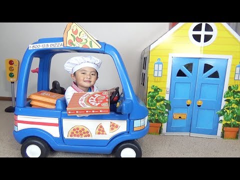 Pretend Play Pizza Delivery &  Cooking Food Kitchen Toy Set