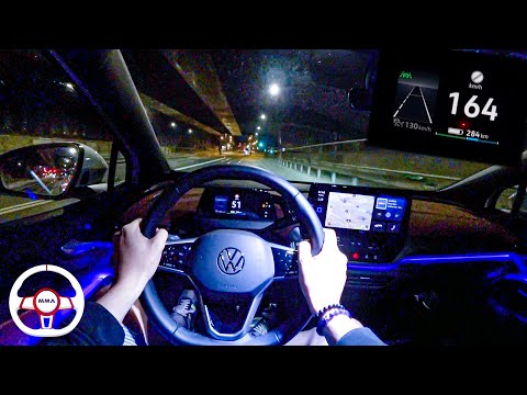 2021 VW ID.4 AUTOBAHN 1st MAX PRO Performance (204HP) NIGHT POV DRIVE Onboard