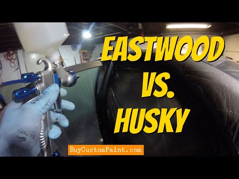 Eastwood Concours 2 vs Husky Gravity Feed HVLP Shootout (Time to paint the door jambs)