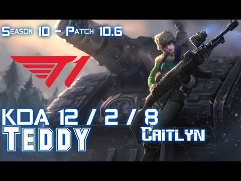 T1 Teddy CAITLYN vs APHELIOS ADC - Patch 10.6 KR Ranked