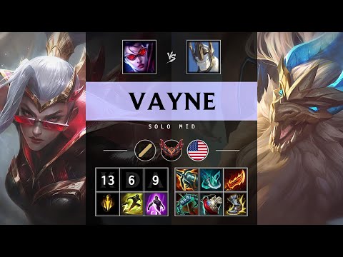 Vayne Mid vs Galio - NA Grandmaster Patch 25.15