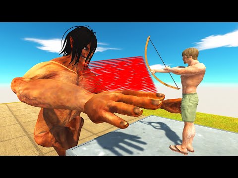 God Archer Attacks Giant Monsters - Animal Revolt Battle Simulator