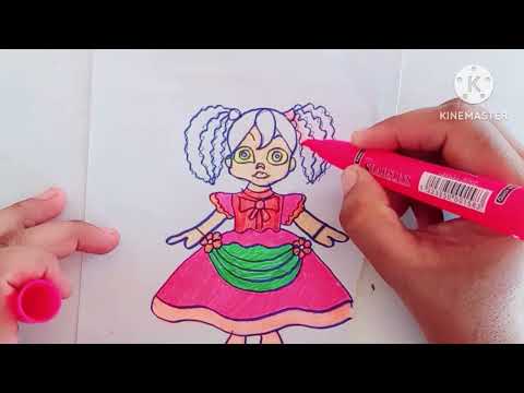 poppy playtime Doll Coloring pages syn Cole -Gizmo Summer Was Fun & Leura Breakfast