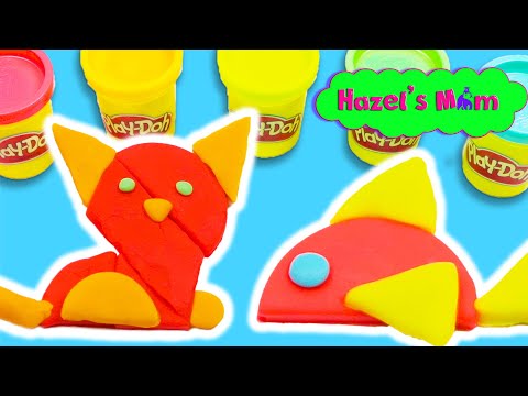 Creating fun animals out of Play-doh.