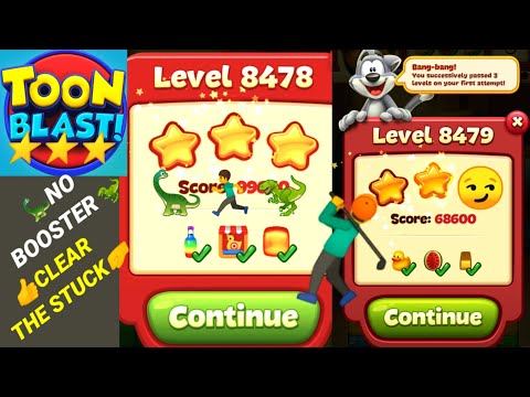 Toon Blast Level 8478 8479 🦕🤺✨🦖