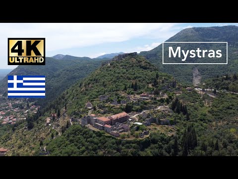 Sparta Drone - Mystras Castle 4K drone footage - Mystras Greece