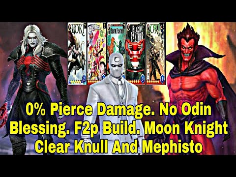 0% Pierce Damage WBL Knull And Mephisto Clear With Normal Build Moon Knight - Marvel Future Fight