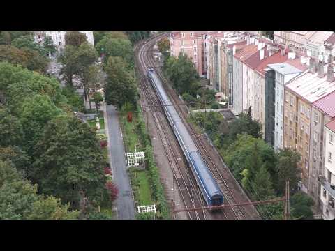 Like on a Model Railroad: Czech Passenger Train seen from above