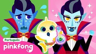Salão de Dia das Bruxas da Família Tubarão | Halloween Divertido 🎃 | Pinkfong! Canções para Crianças