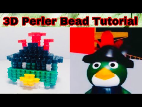 3D Perler Beads Roblox Piggy Budgey Head Tutorial!