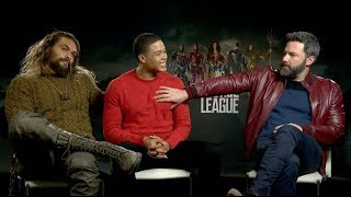 JUSTICE LEAGUE | Ben Affleck, Jason Momoa & Ray Fisher Press Junket Interview