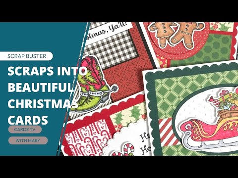BEAUTIFUL CHRISTMAS CARDS FROM SCRAPS