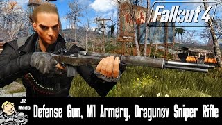 Fallout 4 Weapon Mods - Defense Gun - M1 Armory - Dragunov