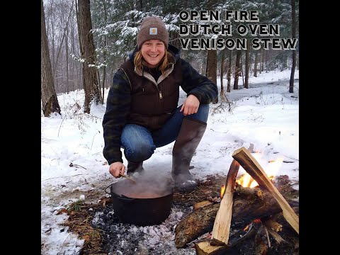 Cast Iron Cooking - Dutch Oven Venison Stew over an...
