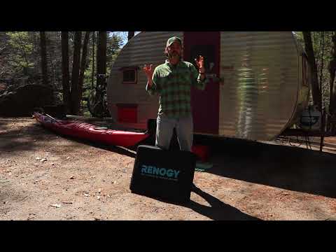 Ranger Review of the Renogy 100 watt foldable solar suitcase.  We love it for campsites like these!