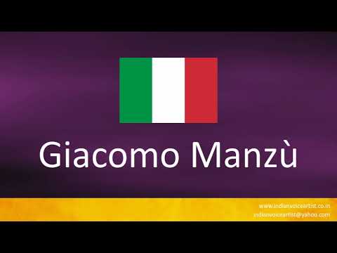 How to pronounce "Giacomo Manzù". (Italian)