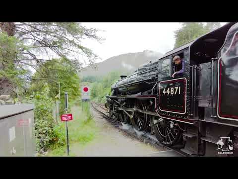 British Rail Steam in the highlands; steam trains on "The Jacobite", West highland line