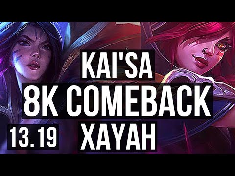 KAI'SA & Thresh vs XAYAH & Rakan (ADC) | Comeback, Rank 5 Kai'Sa, Rank 8 | EUW Challenger | 13.19