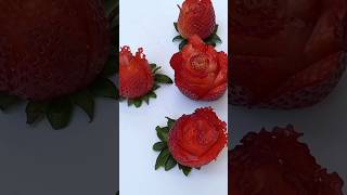 How to make a Strawberry rose  @newyorkkitchen #strawberryrose #strawberry #strawberryrecipes