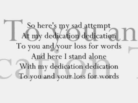 Dedication By : Article A (w/ lyrics)