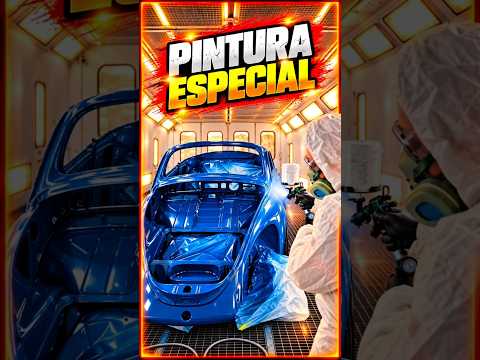 Fusca 1972 passou por uma restauração completa 🛠 Agora chegou a hora da pintura em Azul Atlântico!🇧🇷